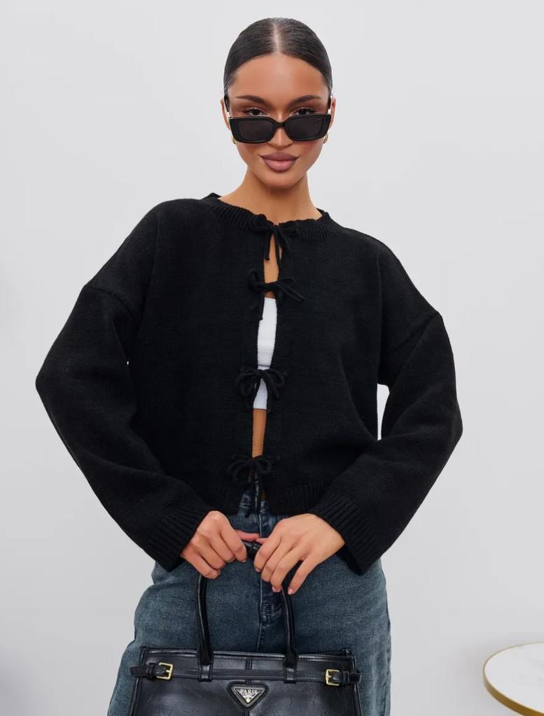 2025 Autumn/Winter Casual Loose Cardigan: Solid Color Knitted Sweater for Women