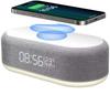 Multifunctional 15W Wireless Charging for Speaker with LED Night Light Alarm Clock for Home Office and USB