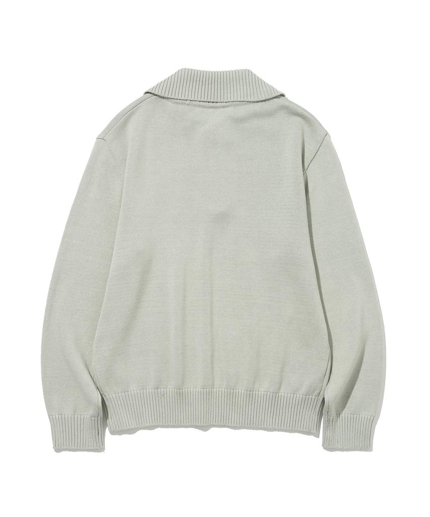 KNITTED Cotton Button Collar Knit Mint