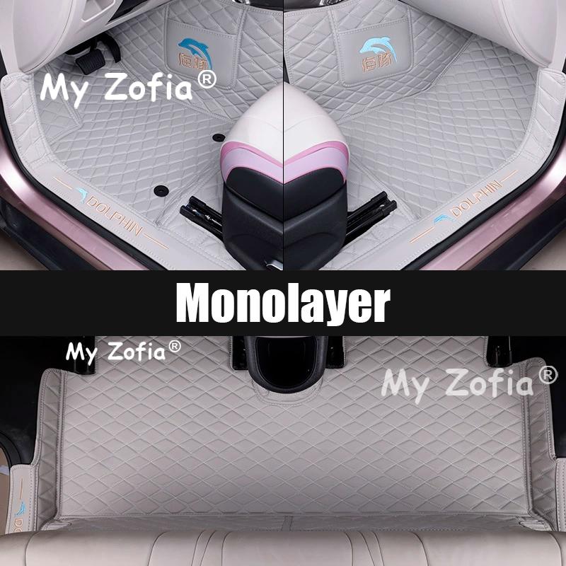 For BYD Dolphin 2025 Car Floor Mats Non-Slip PU Leather Floor Liners All-Weather Durable foot pad Accessories
