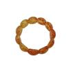 Ethnic Style Amber Acrylic Flower Bracelet: Semi-Circular Hand-Strung Design for Men and Women.
