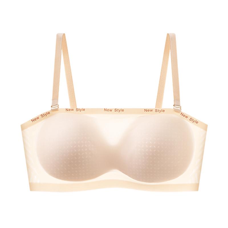 Summer Ice Breathable Strapless Anti-slip Lifting Bra with Thin Jelly Strip Cups