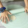 2 Pcs/set Round Rolling Pin Kit with Scale Kneading Pad Rolling Pin Pastry Mat Set  Flour