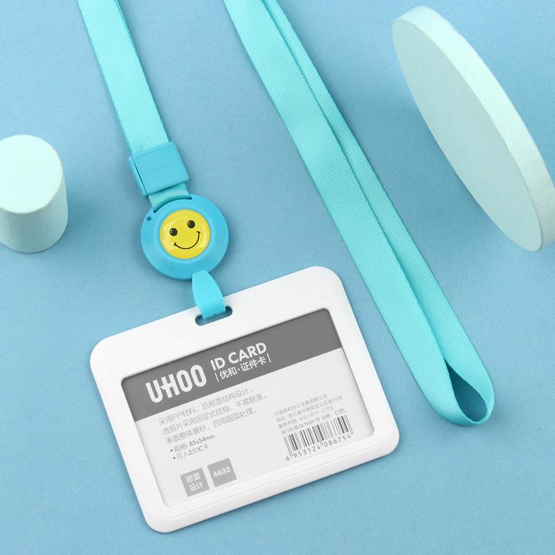 Adjustable ID Badge Lanyard for Employees, Students, Work, and School Cards - Customizable Holder