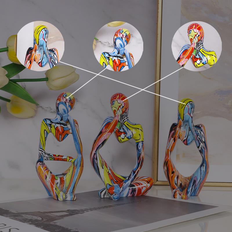 Water Transfer Abstract Figure Sculpture Home Decor for Bedroom, Living Room, Study, and Entrance Hall Decoration