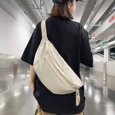 Einfache Umhängetasche Herren Großraum Brusttasche Herren Einfarbig Herren Brusttasche Schräg-Schultertasche iPad-Tasche Tragbar