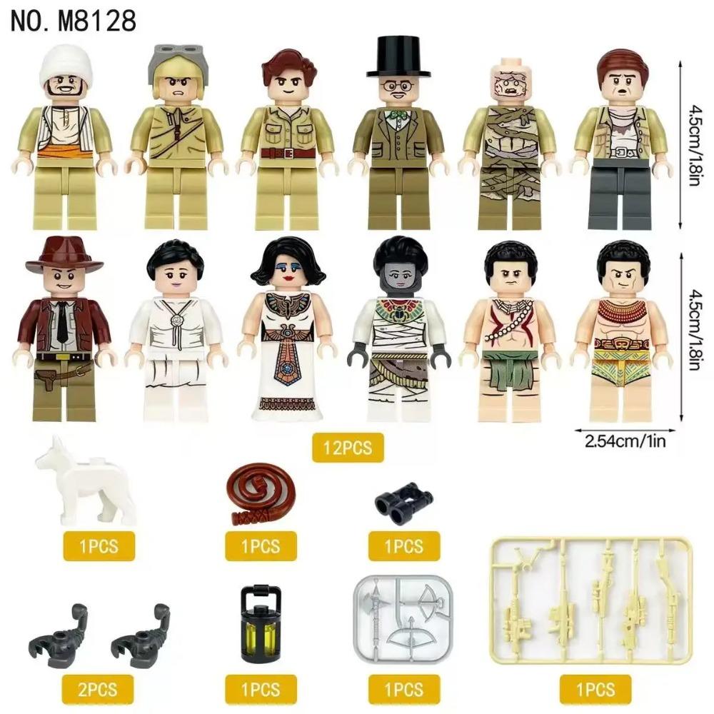 12 pezzi Cavalieri romani antichi medievali, blocchi da costruzione, figure, giocattoli, mini figure, bambole umanoidi, giocattoli, regali di compleanno.
