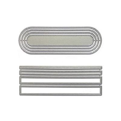 Metal Die Cuts Oval Label Embossing Stencils for DIY Scrapbooking Album Card