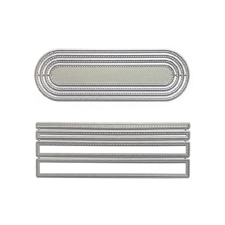 Metal Die Cuts Oval Label Embossing Stencils for DIY Scrapbooking Album Card