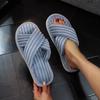 New Style Open-toed Corduroy Home Indoor Floor Light and Comfortable Open-toe Slippers