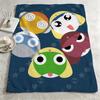 Anime K-Keroro Gunso-o Throw Warm Soft Flannel Blanket, Multi-use for Sofa Bed Camping Travel Nap