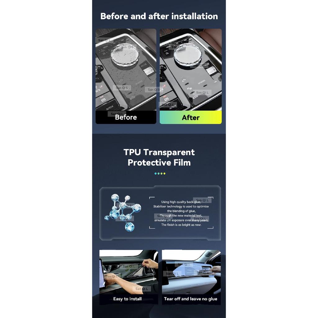 Transparent TPU For MAZDA CX-30 2020-2025 Car Center Console Media Dashboard Navigation Anti-scratch Protector Interior Film