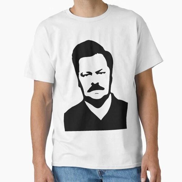 Ron Swanson Parks And Recreation Classic Tshi Made In Usaaus Tshirt S2xl S
