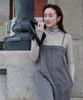 Yours High Neck Ribbed Sheer Knit BEXP4179 L Light Gray Women's