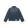 MLB Floral Series New York Yankees Letter Print Cotton Denim Jacket Unisex Jackets Denim-Blue 31JPN3041-50U