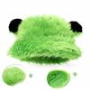 Unisex Bear Ears Hat Thickened Warm Fisherman Hat with Ear for Outdoor Winter