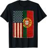 USA American Flag Portugal Portuguese America Unisex T-Shirt