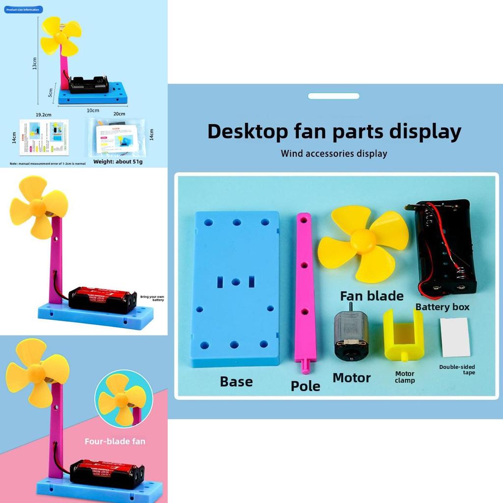 Wissenschaftsexperiment DIY Schreibtischventilator aus ABS-Material für STEM-Kinder Lernspielzeug
