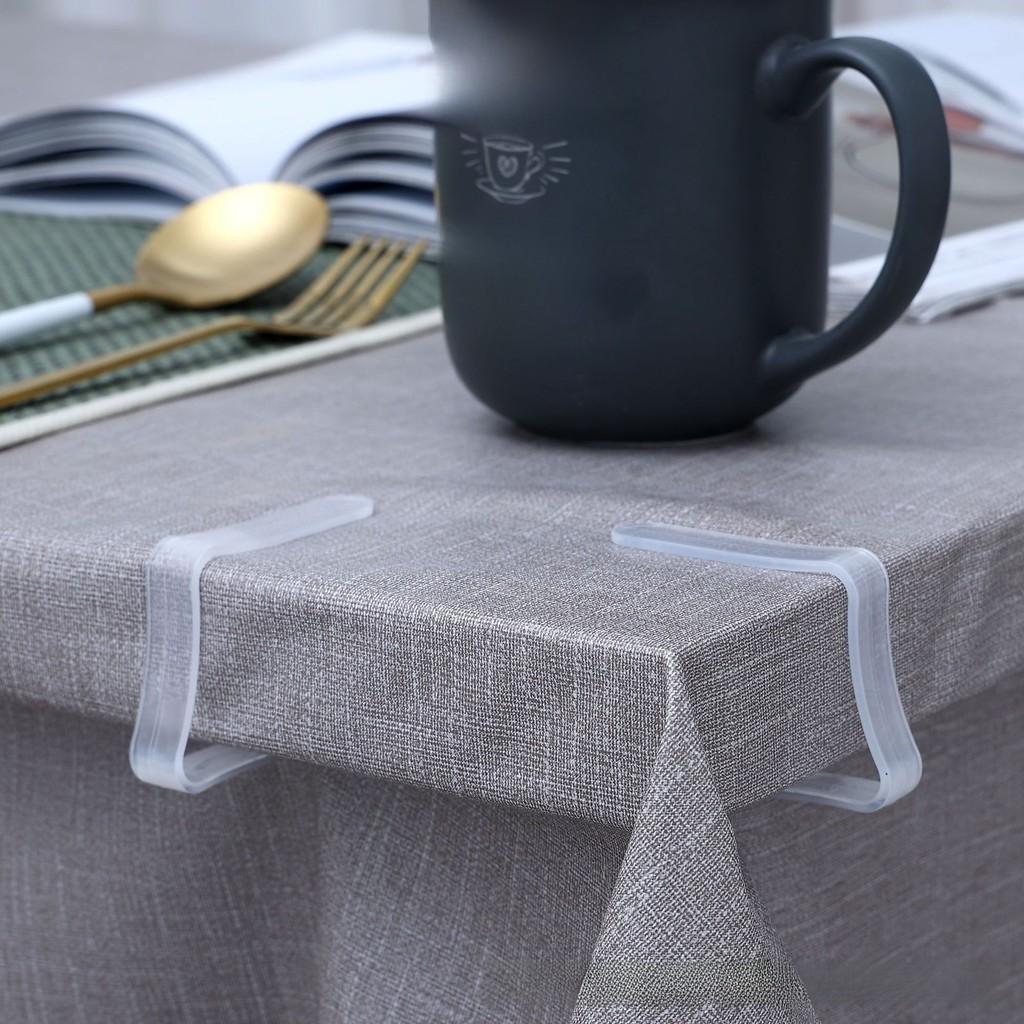 Transparent Triangle Tablecloth Clips With Non Slip Fixing For Home Dining And Party Use
