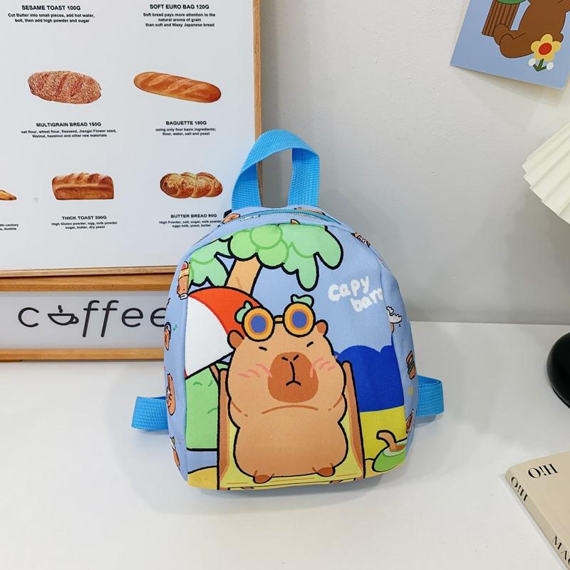 School bag new love cartoon backpack lightweight versatile kapibara children's bag