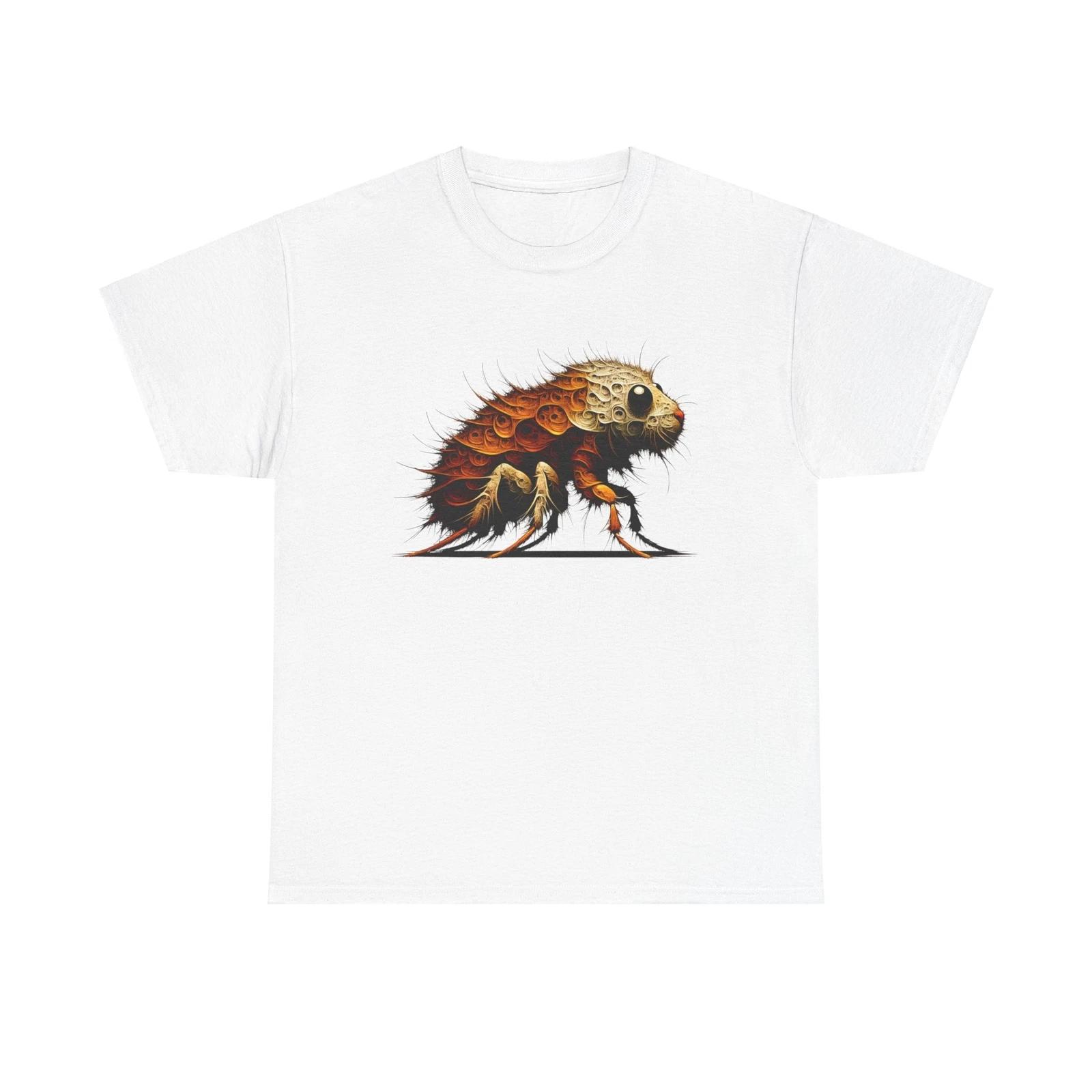 Unisex Adult T Shirt Dadaism Flea Abstract Unconventional Weird Insect Bug Tee 2XL
