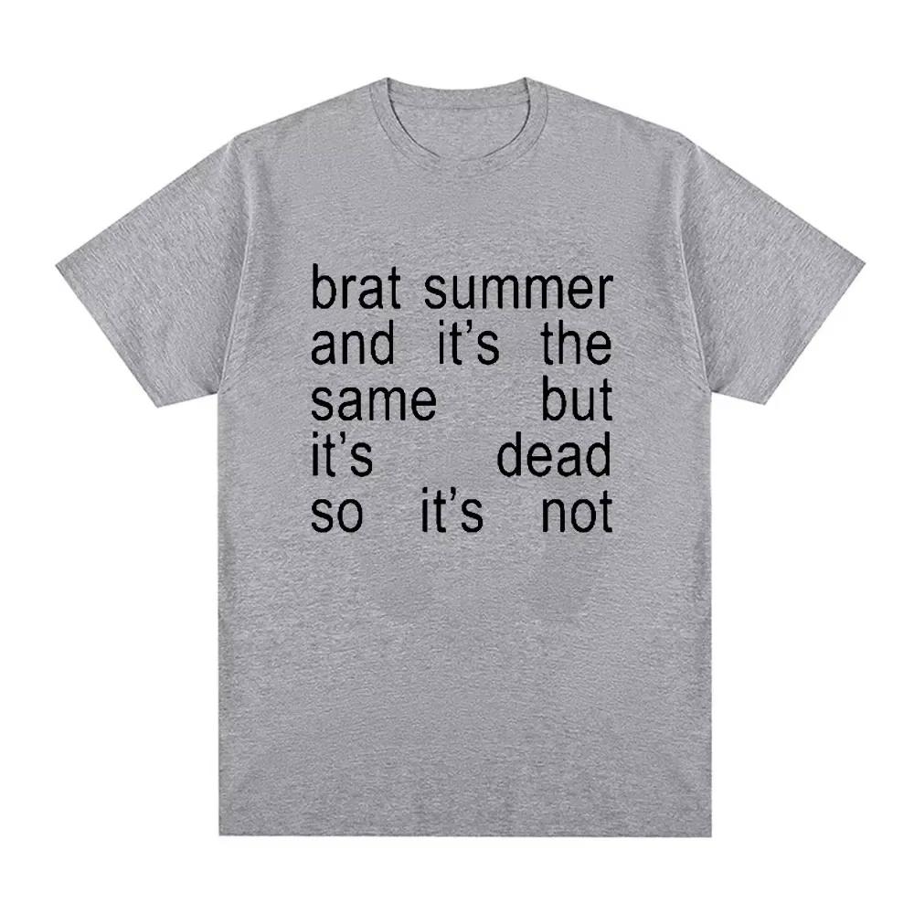 Charli Xcx Brat Summer and It's Same Album Cotton Tshirt Women Fashion Harajuku T Shirt Casual Comfortable Large Men T-shirt Top