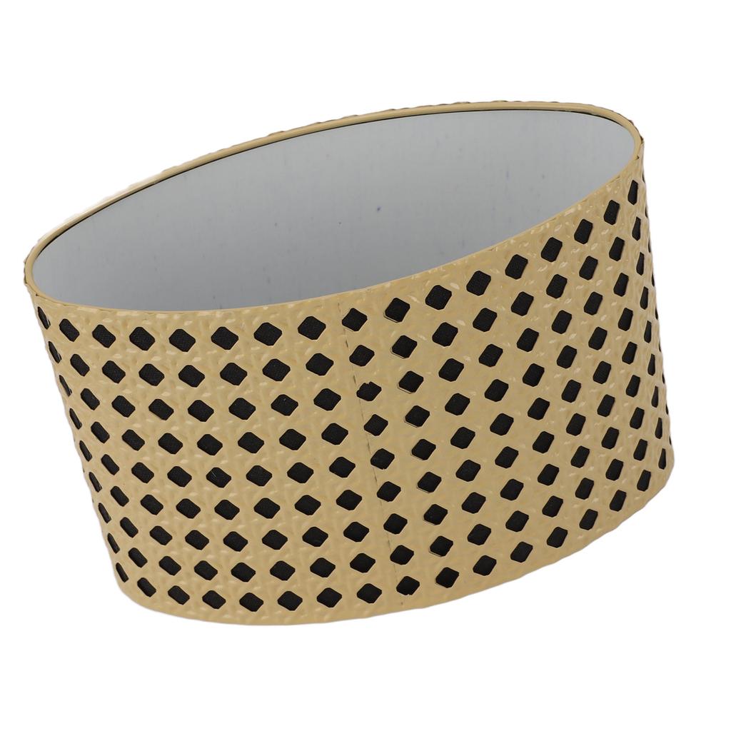 Lampshade Oval Shaped Hollow Metal Carved Compatible E27 E14 Caliber Lampholders Lamp Cover for