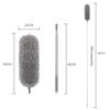 Telescopic Cleaning Duster Brush Extended Long Crevice Spider Web Microfiber Brushes Bendable Household Dust Clean Remover