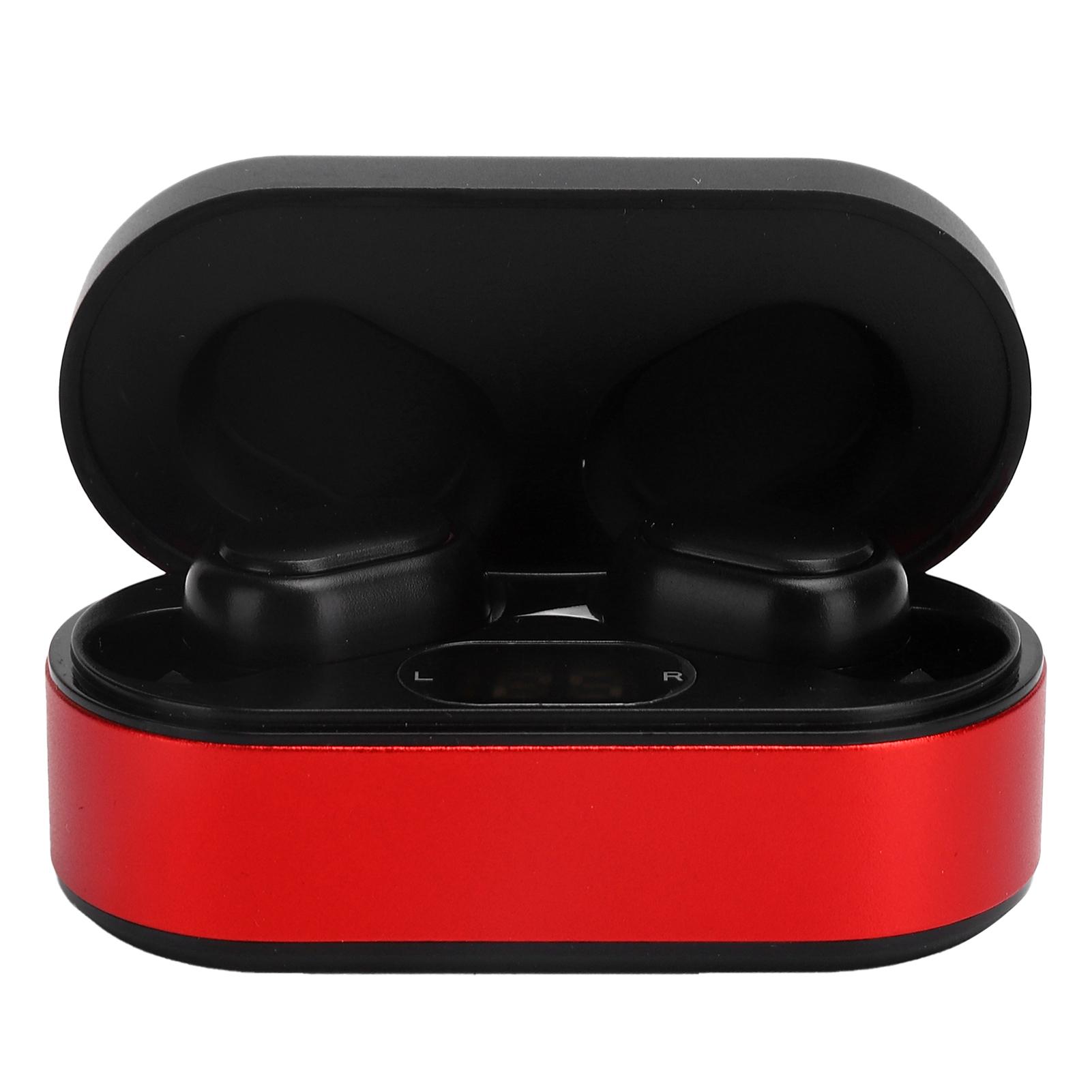 

V3 TWS Bluetooth Headset 5.0 Wireless Intelligent Noise Reduction LED Earphone Earbuds for MusicBlack Red