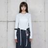 LALAFOX Unbalance String T-Shirt White Br4Cl001