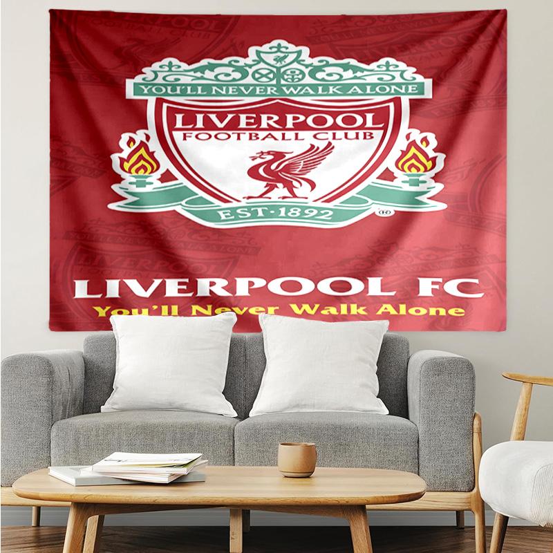 Football Club Emblem Printed Printed Tapestry, for Bedroom,Livingroom, dormitory, Large Wall Decor, Fabric Decor Fan Birthday Gifts