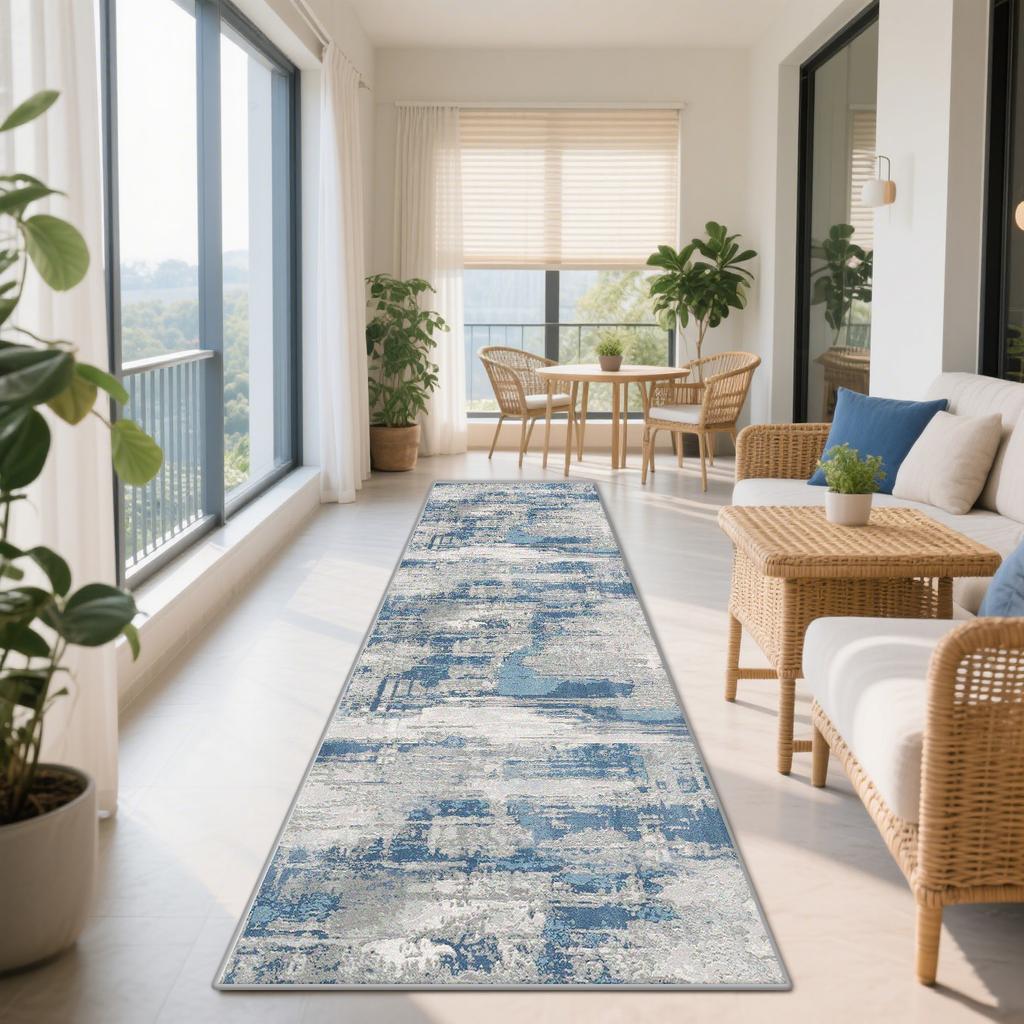 Nordic Abstract Easy Clean Balcony Aisle Carpet Decoration Home Antiskid Long Corridor Runner Rug Living Room Lint-free Foot Mat