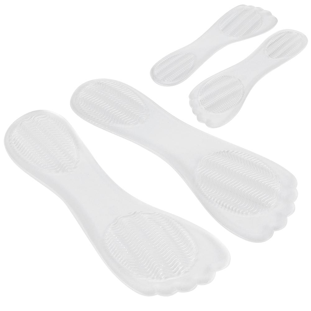 2 Perechi Tampoane 3/4 Picior Silicon Transparent Masaj Anti Șoc Tampoane Pantofi pentru Tocuri Înalte