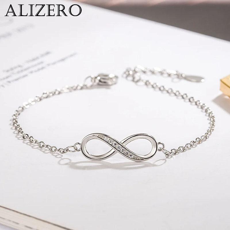 925 Sterling Silver 8-Inch Bracelet 8-Figure Creative Diamond Set Zircon Women s Bracelet Fashion Wedding Engagement Jewelry 20CM