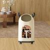 Trash Can with Wheel Garbage Container Cartoon Home Storage Bucket Wastebasket Dustbin for Living