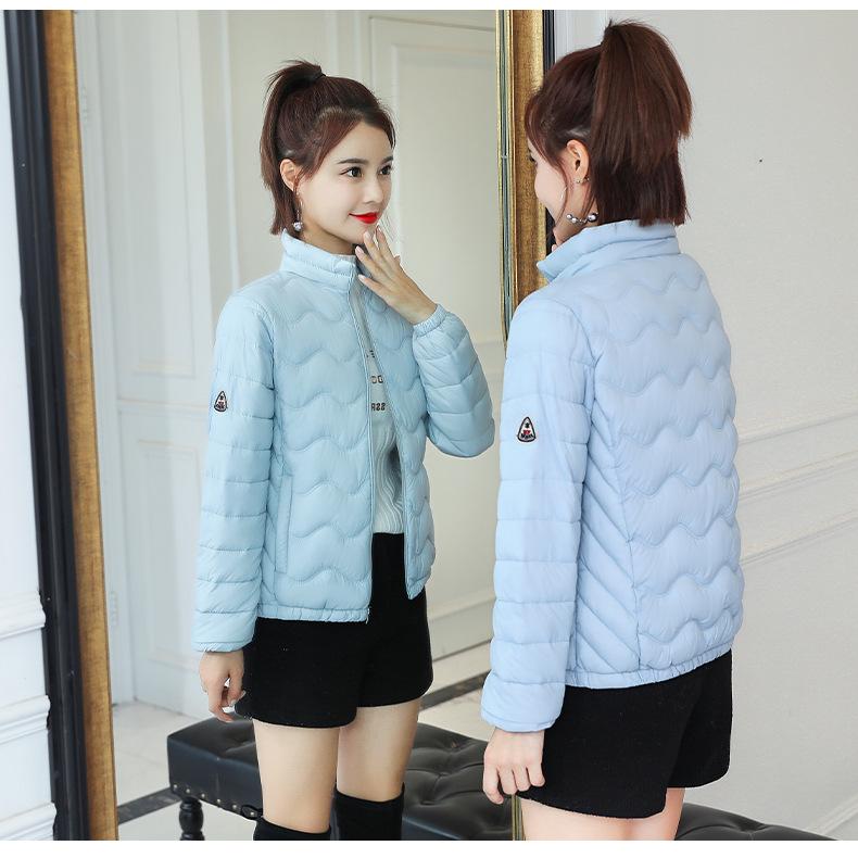 New light and thin cotton-padded clothes women's short short slim-fitting down cotton-padded clothes student stand-up collar cotton-padded jacket autu