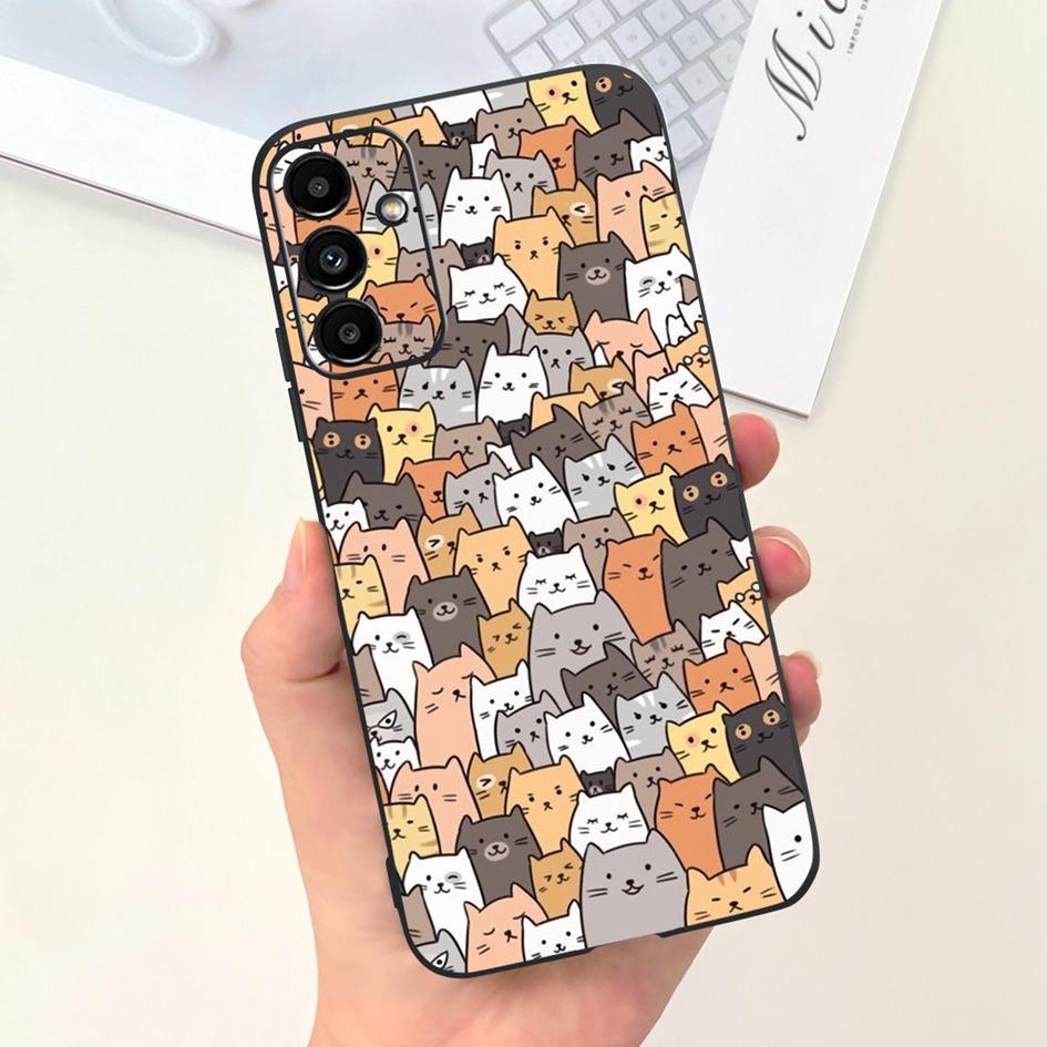 For Samsung A14 5G 2023 Case Lovely Yellow Duck Cat Cartoon Funda For Samsung Galaxy A14 SM-A145F SM-A146B Phone Cover A 14 Etui