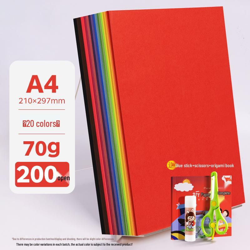 A4 Assorted Color Thickened Origami Paper 80g/120g/150g - Pink, Red, Blue