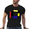 Mondrian Kunst Minimalistisch rot weiß blau gelb schwarz T-Shirt Urlaubs Alltags Alleskönner T-Shirt