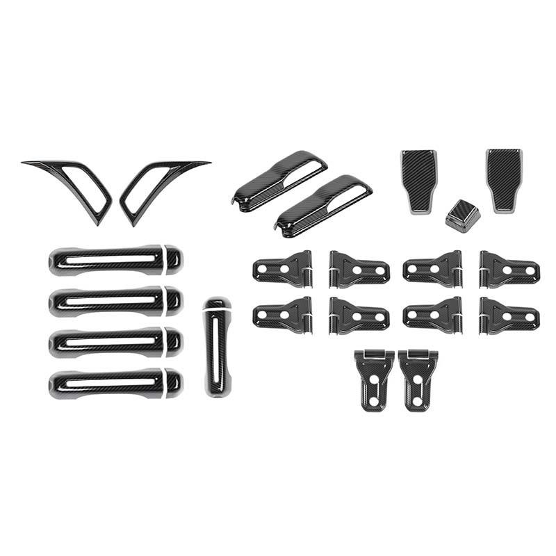 ABS Car Leaf Panel Air Vent  Decoration Tailgate Glass Hinge Tailgate Handle Shell Cover For Jeep Wrangler JL 2018 Up 4-Door  Exterior Accessories