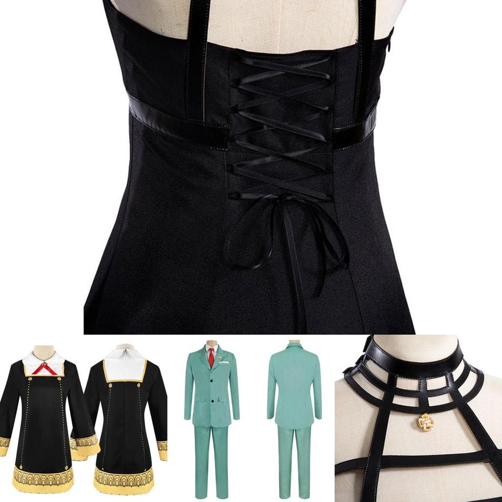 Lebhaftes Spy×family Anime Party Cosplay Kleid Set Für Yor Forger Anya