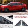 Car Rear Louver Window For Honda Civic 11th Hatchback   2024 2025 Side Shutter Air Vent Scoop Shades Cover Trim Blinds