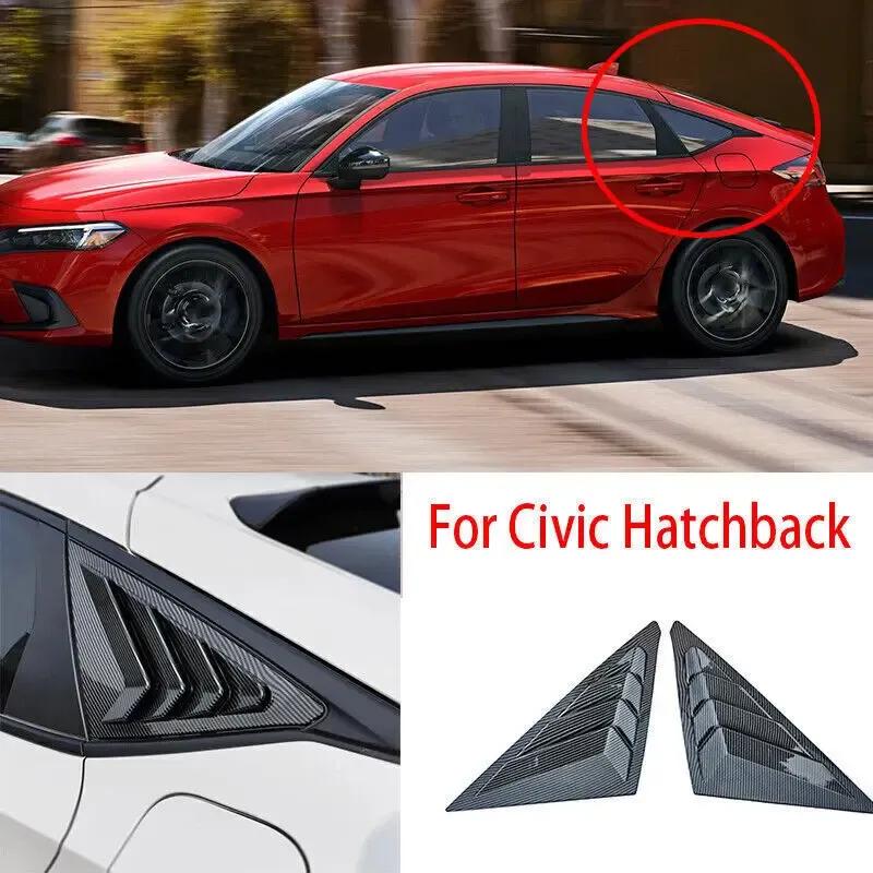 Car Rear Louver Window For Honda Civic 11th Hatchback   2024 2025 Side Shutter Air Vent Scoop Shades Cover Trim Blinds