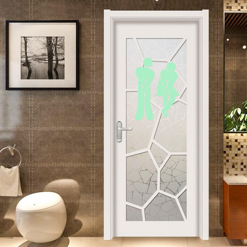 Adesivo WC Luminoso al Buio Segnale Indicatore Divertente per Bagno Luce Notturna e Indicazione Direzionale Decorazione Murale Luminosa Fai da Te Decorazione Casa