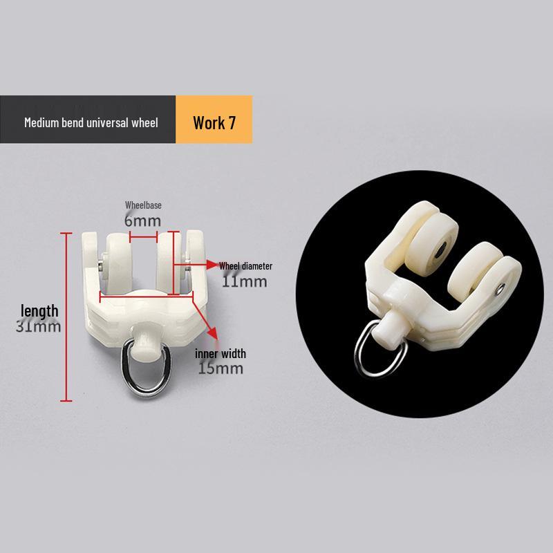 Curtain Track Pulley Hook Accessories for Old-Fashioned Curved Track Rails
