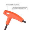 uxcell Hex 6mm Compatible with Extra Long Internal Hex Repair Automotive and Home Orange T-Handle Wrench, Metric, CR-V, Arm, T-Key, Wrench, Spanner,