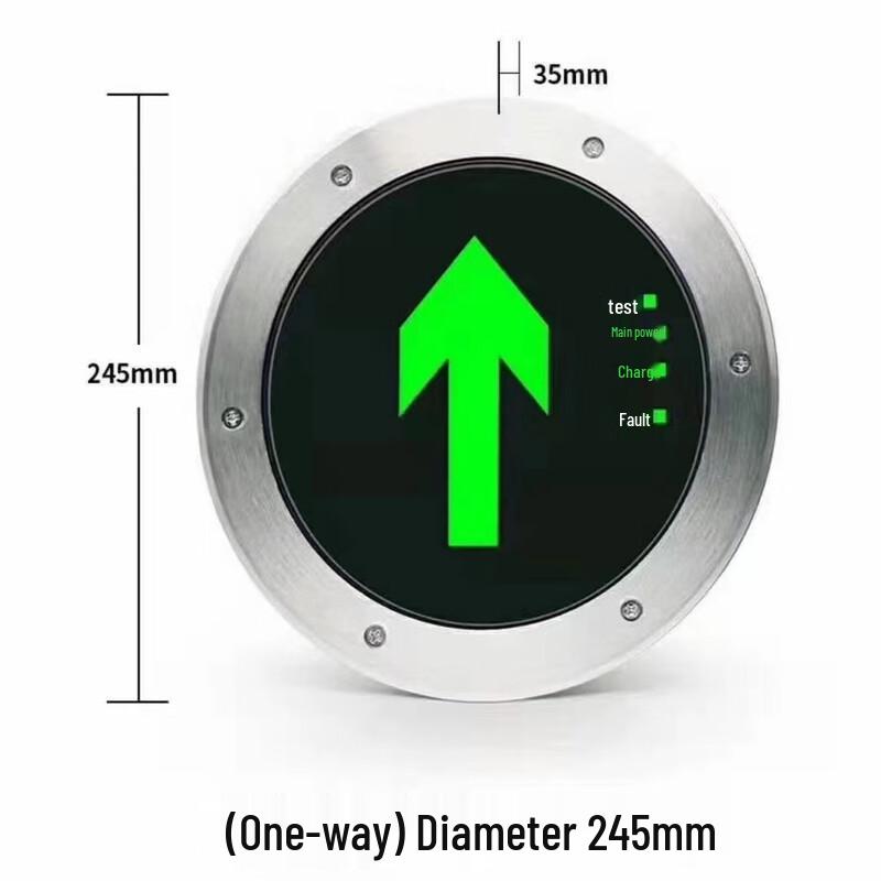 

OLOMM Round Recessed Emergency Exit LED Indicator Light 245mm Diameter