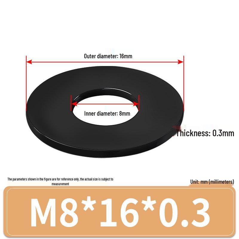 Rondella Piana Isolante in Gomma Nylon Plastica Ultra-Sottile, M3-M24