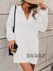 Autumn and Winter New Women's Clothing Solid Color Lapel Button Knitted Sweater Medium and Long Coat Sweater Women