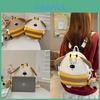 Cute Cartoon Bee Dog Design Children Backpack With Plush Pendant For School And Travel Use